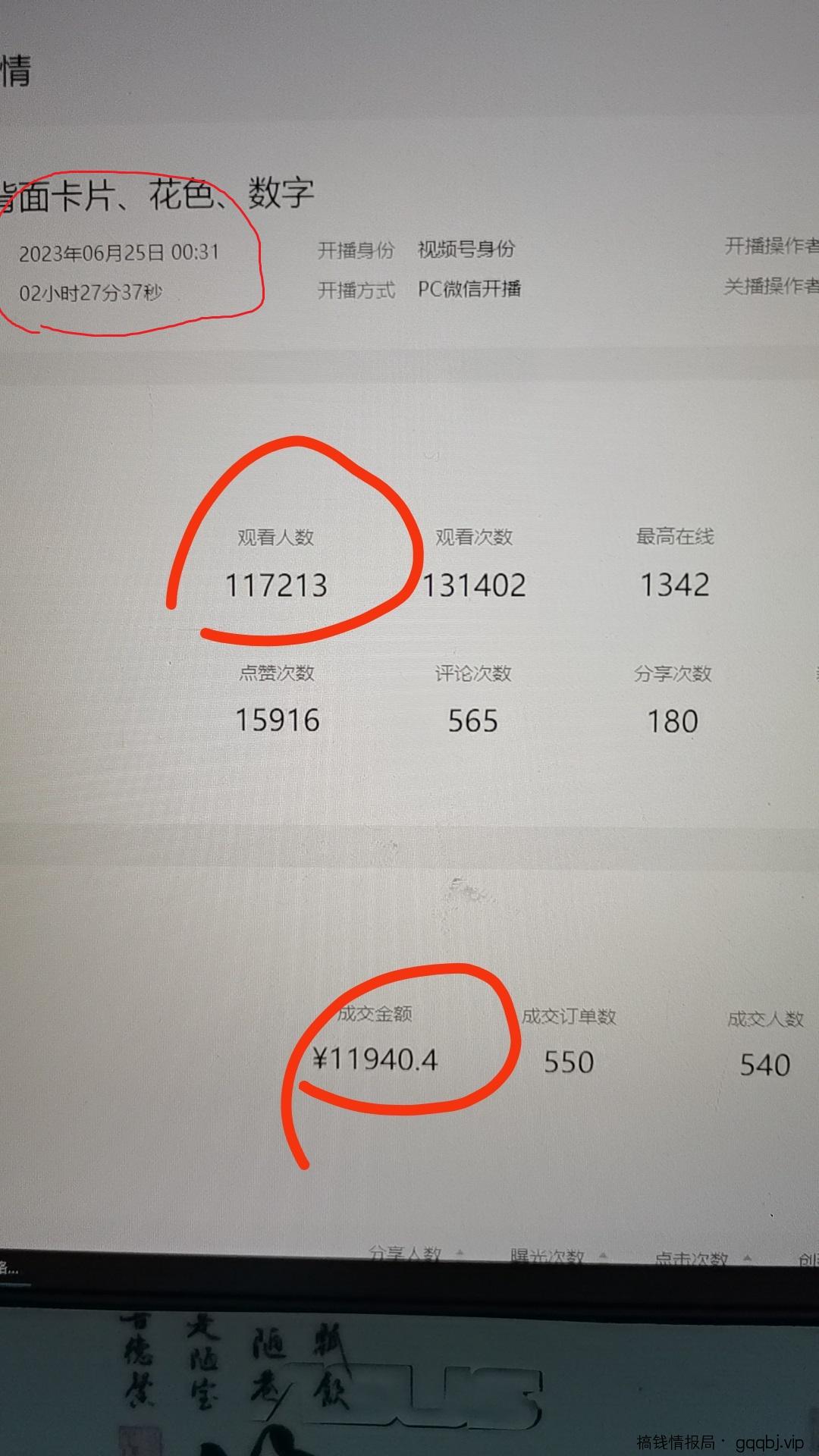 1999元:言小北视频号无人、视频号半无人直播,视频号2个半小时11.7万人,纯利润1万+
