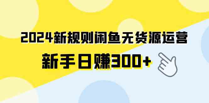 (9522期)2024新规则闲鱼无货源运营新手日赚300+-搞钱情报局