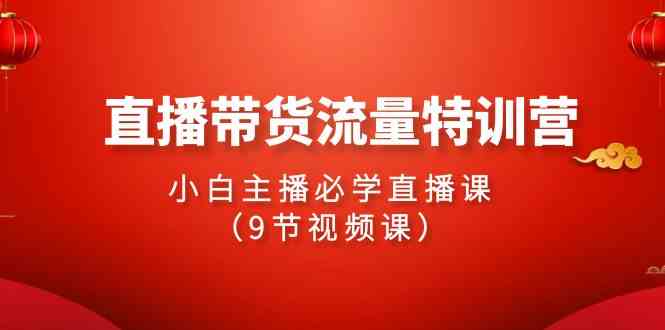 (9592期)2024直播带货流量特训营,小白主播必学直播课(9节视频课)-搞钱情报局