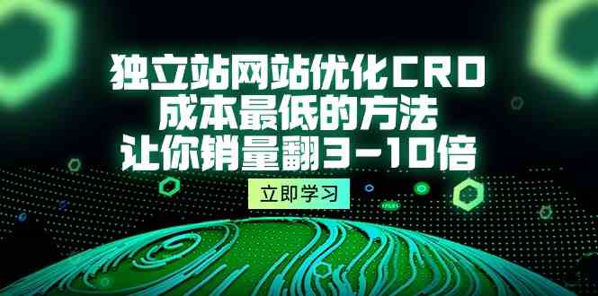 （10173期）独立站网站优化CRO，成本最低的方法，让你销量翻3-10倍（5节课）-搞钱情报局