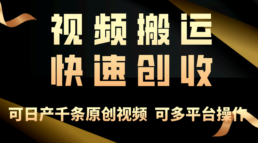 （10417期）一步一步教你赚大钱！仅视频搬运，月入3万+，轻松上手，打通思维，处处…-搞钱情报局