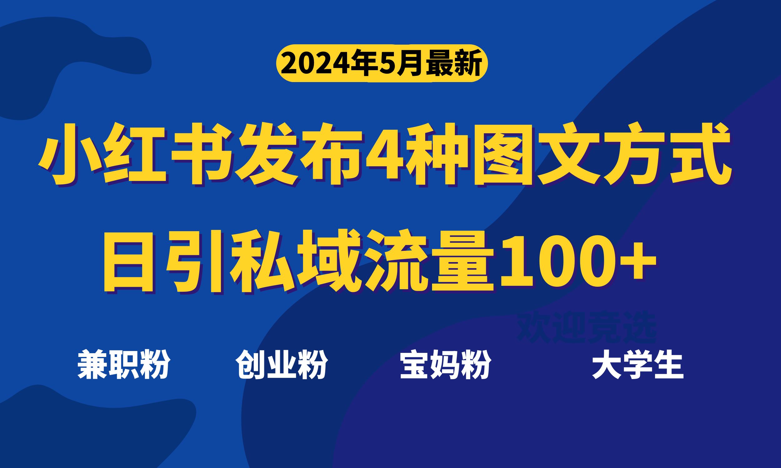 (10677期)最新小红书发布这四种图文,日引私域流量100+不成问题,-搞钱情报局