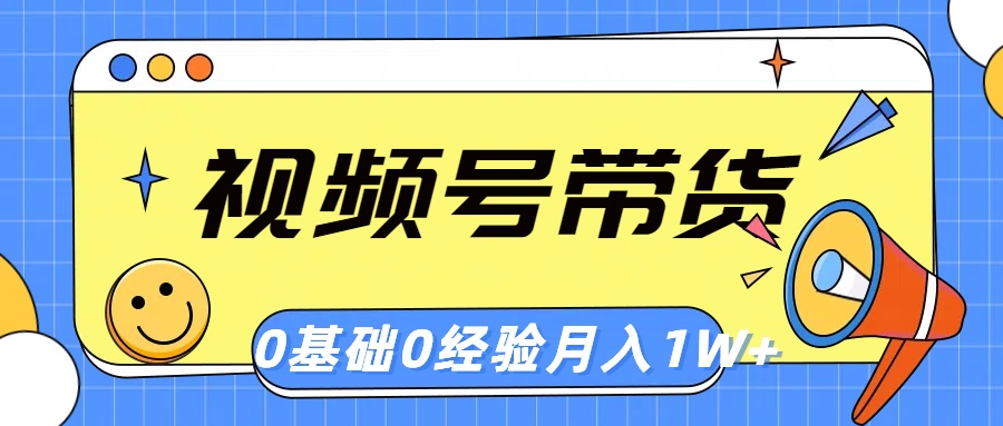 (10723期)视频号轻创业带货,零基础,零经验,月入1w+-搞钱情报局