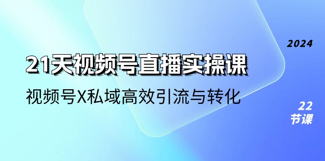 （10966期）21天-视频号直播实操课，视频号X私域高效引流与转化（22节课）-搞钱情报局