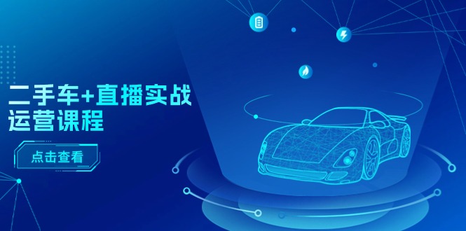 （11166期）二手车+直播实战运营课程：直播推荐/短视频推荐/千川投放/直播全流程-搞钱情报局