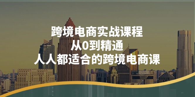 （11183期）跨境电商实战课程：从0到精通，人人都适合的跨境电商课（14节课）-搞钱情报局