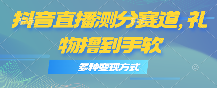 (11380期)抖音直播测分赛道,多种变现方式,轻松日入1000+-搞钱情报局