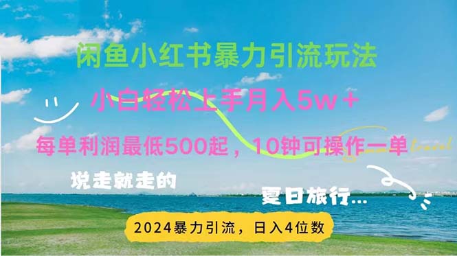 （11650期）2024暑假赚钱项目小红书咸鱼暴力引流，简单无脑操作，每单利润500+，…-搞钱情报局