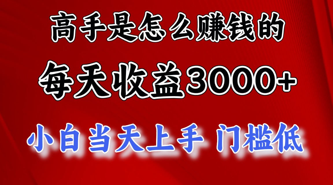 (12144期)1天收益3000+,月收益10万以上,24年8月份爆火项目-搞钱情报局