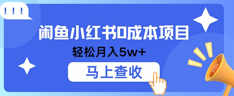 （12777期）小鱼小红书0成本项目，利润空间非常大，纯手机操作-搞钱情报局