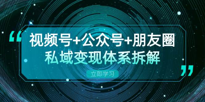 （13174期）视频号+公众号+朋友圈私域变现体系拆解，全体平台流量枯竭下的应对策略-搞钱情报局