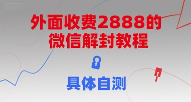（15800期）外面收费2888的微信解封教程，具体自测-搞钱情报局